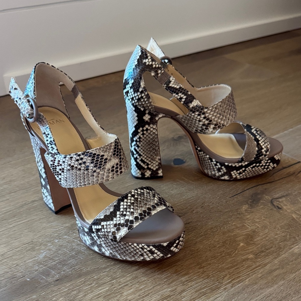 Alexandre Birman Snakeskin Patterned High Heel Sa… - image 1